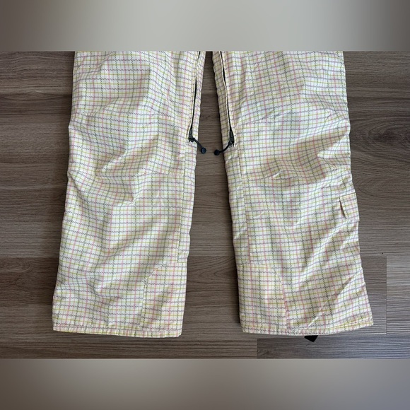 E480 SNOWBOARD SKI PANTS TURBINE Boardwear Butterfly Pink Plaid Girl's XL - Picture 3 of 12